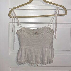 Wilfred aritzia strapless crop top